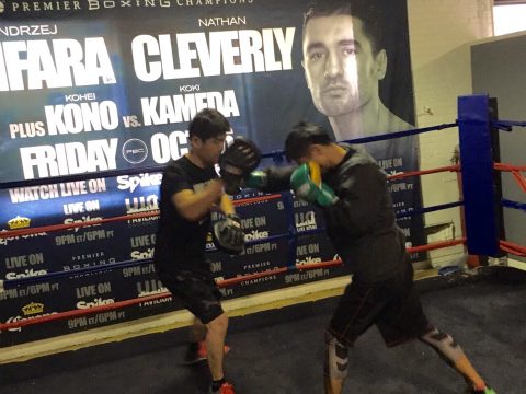 河野が公開練習