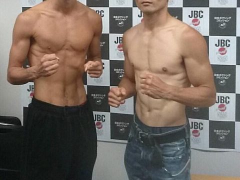 荒川、石本が計量をパス