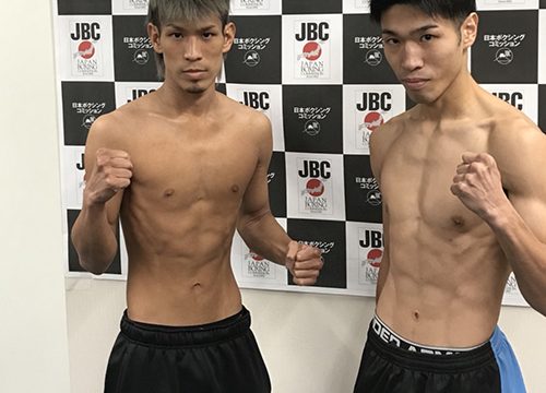 日本フライ級タイトルマッチ計量