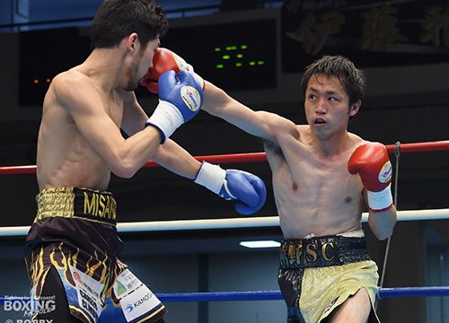 ランカー対決の長井一は5回TKO負け