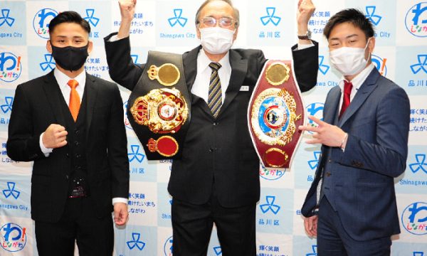 京口&谷口が品川区長を表敬訪問