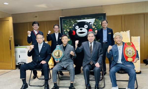 重岡兄弟が熊本県庁に表敬訪問